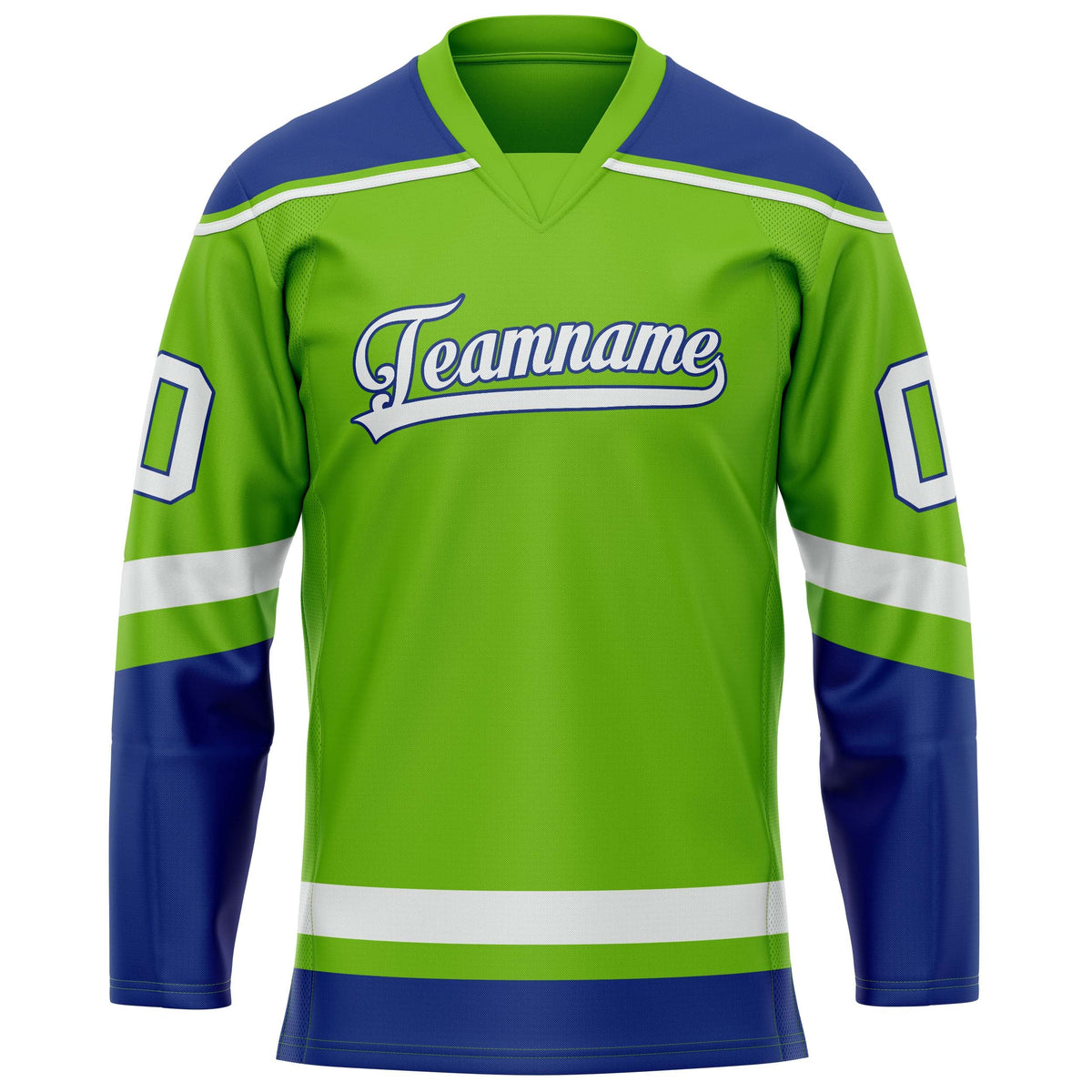 Custom Neon Green Royal Solid Colour Hockey Jersey