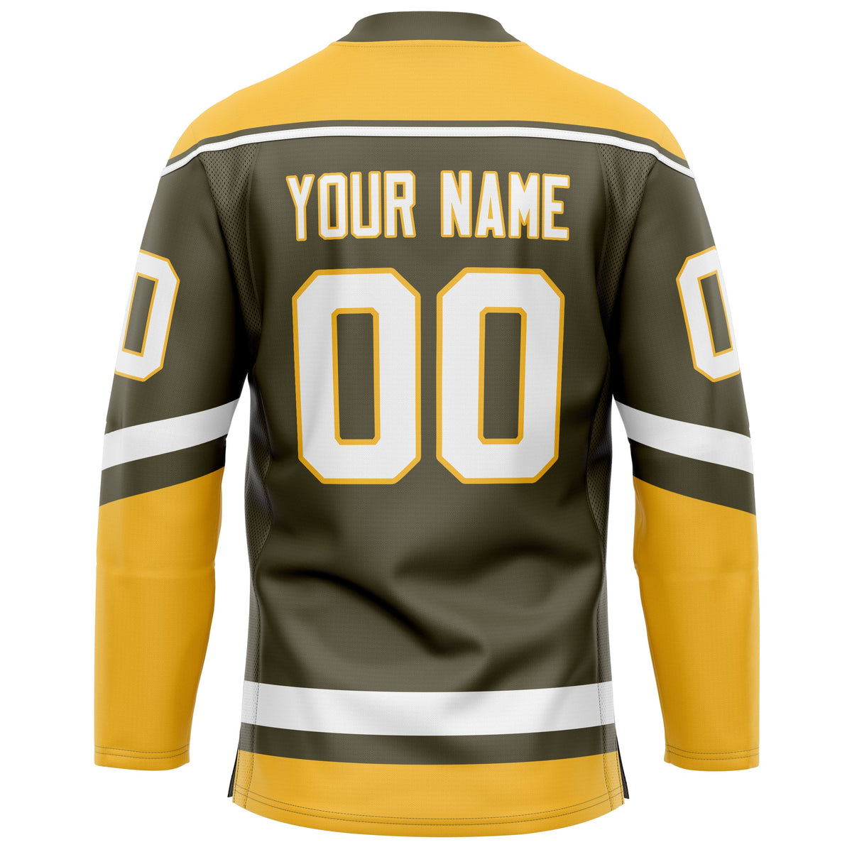 Custom Olive Gold Solid Colour Hockey Jersey