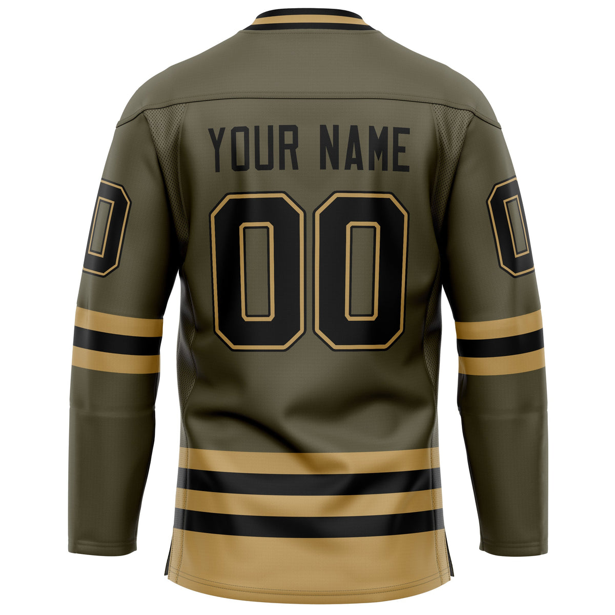 Custom Olive Black Solid Colour Hockey Jersey