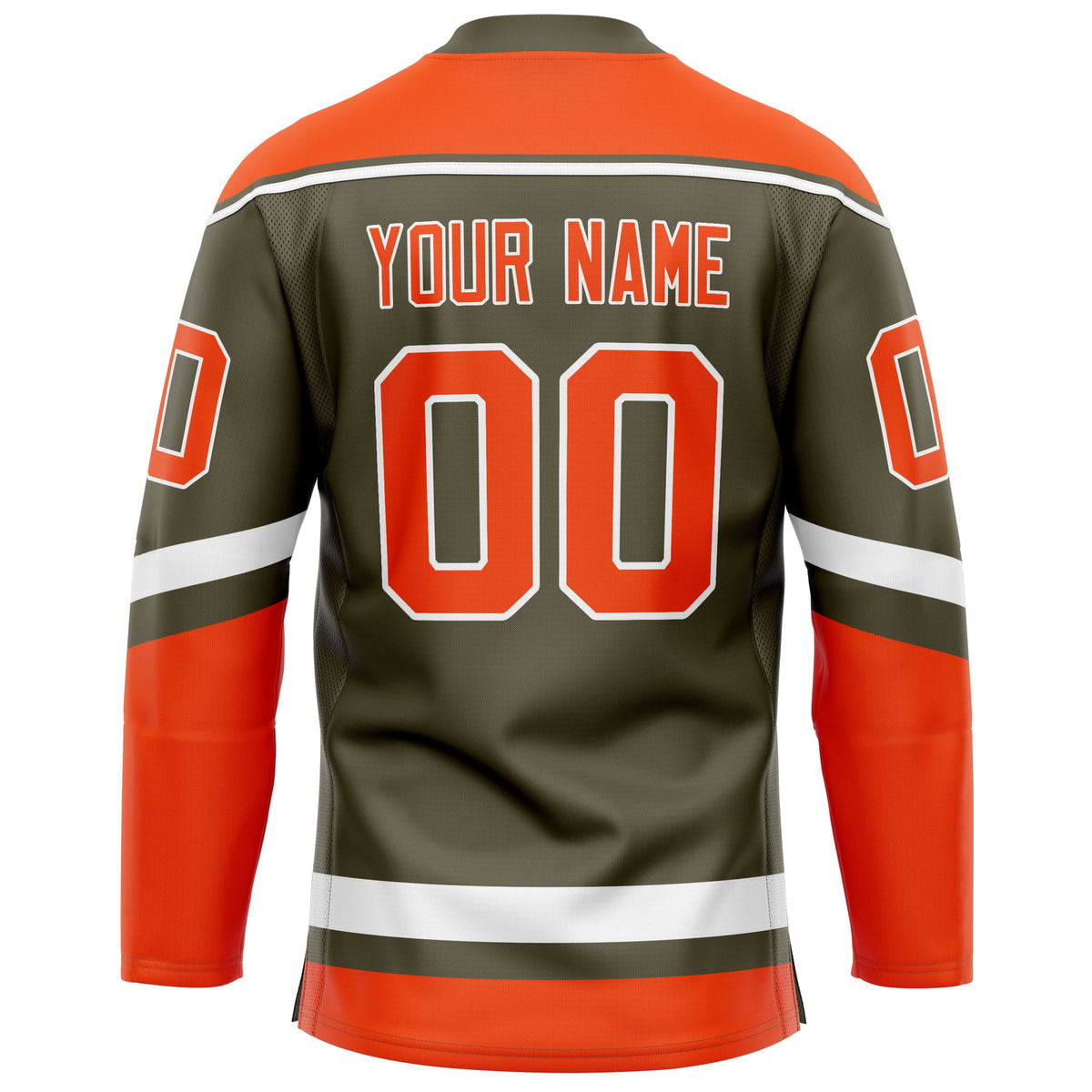 Custom Olive Red Solid Colour Hockey Jersey