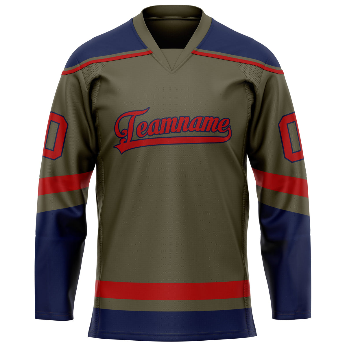 Custom Olive Navy Solid Colour Hockey Jersey