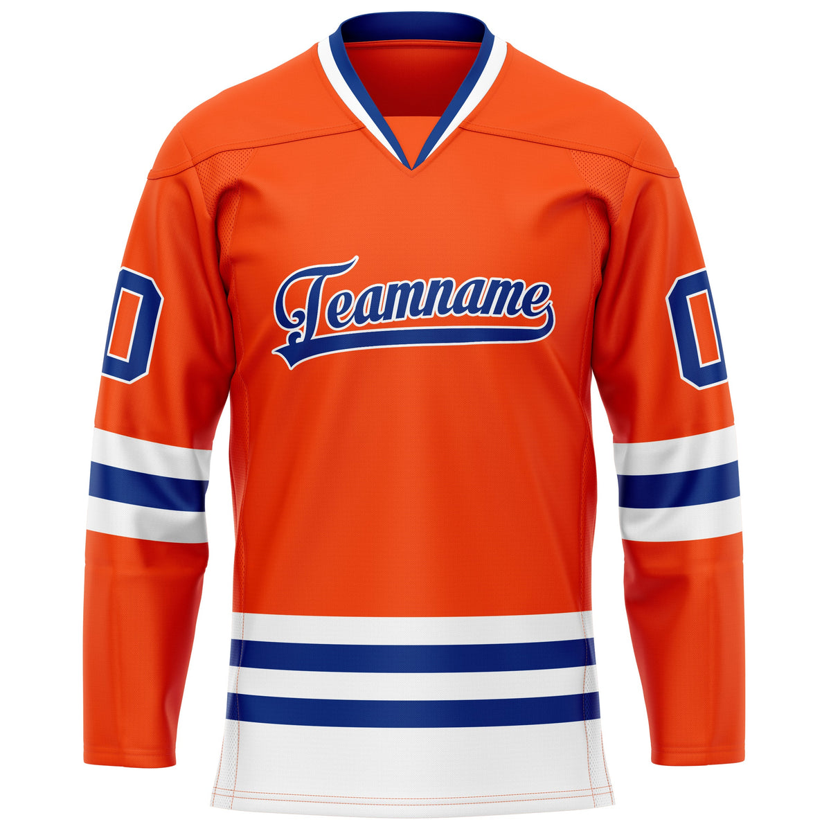 Custom Orange Royal Solid Colour Hockey Jersey