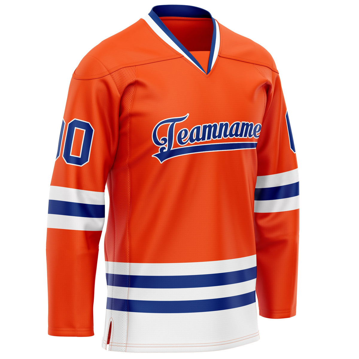 Custom Orange Royal Solid Colour Hockey Jersey