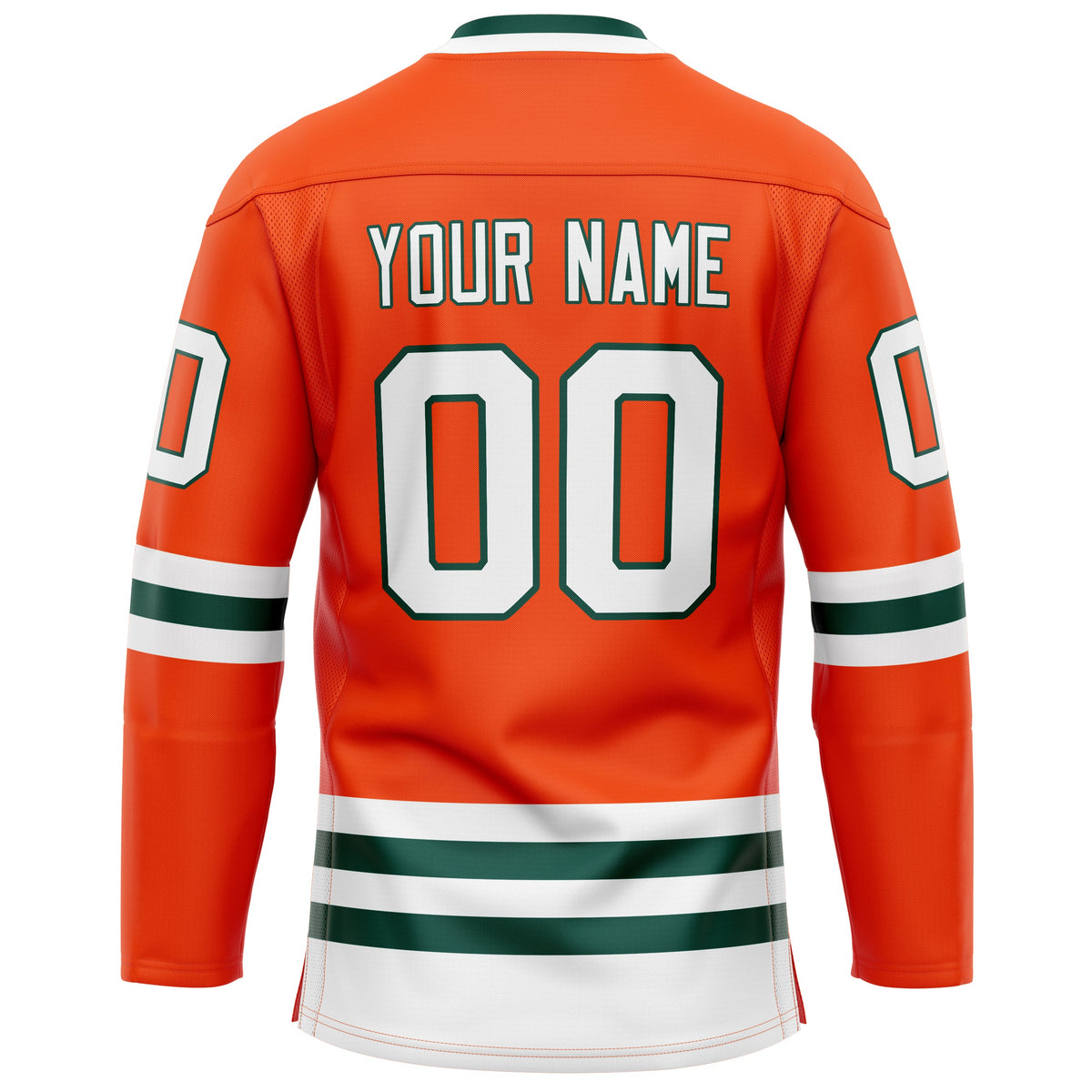 Custom Orange White Solid Colour Hockey Jersey