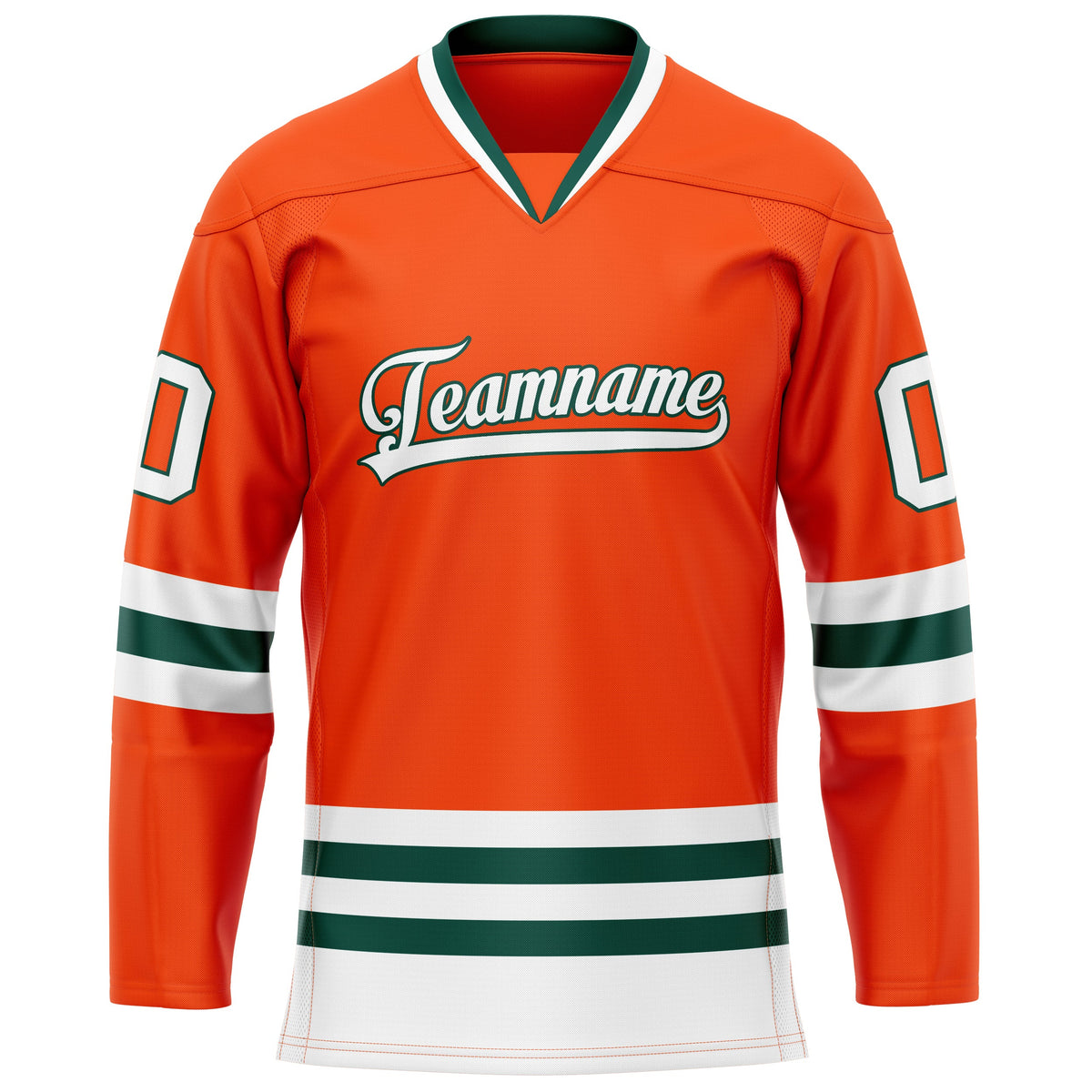 Custom Orange White Solid Colour Hockey Jersey