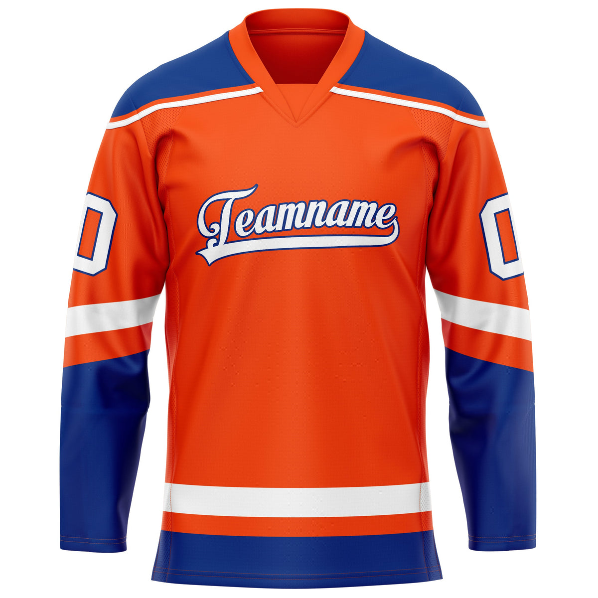 Custom Orange Royal Solid Colour Hockey Jersey