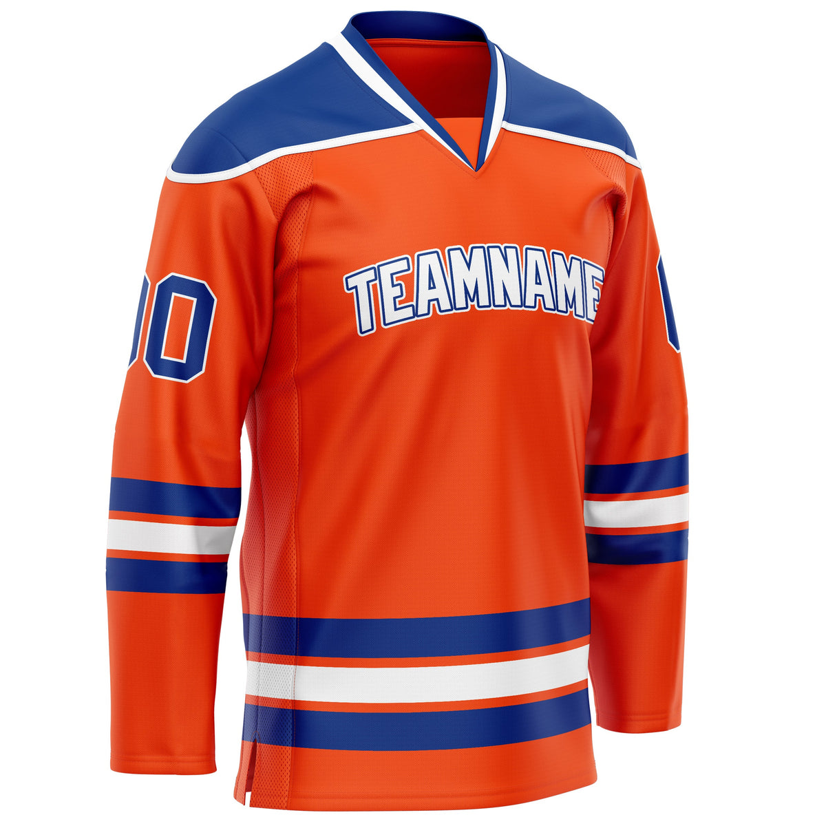 Custom Orange Royal Solid Colour Hockey Jersey