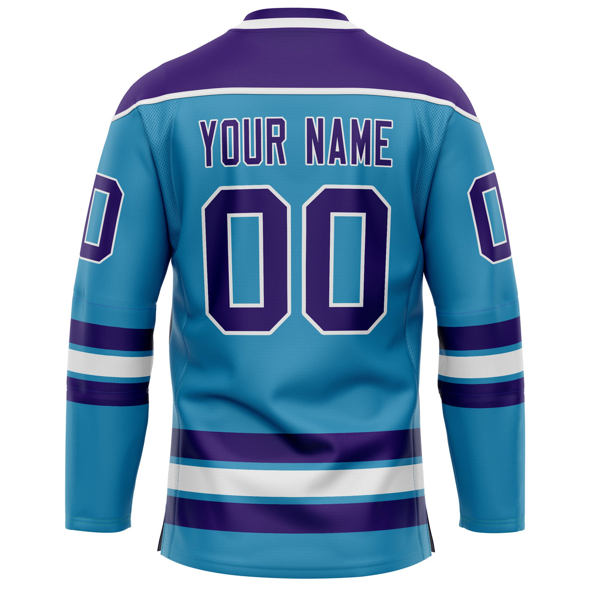 Custom Panther Blue Purple Solid Colour Hockey Jersey