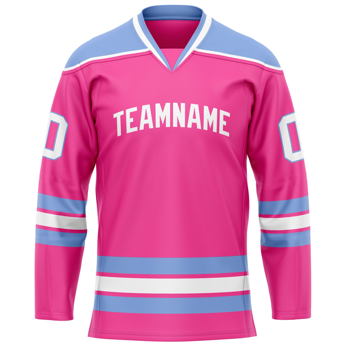 Custom Pink Purple Solid Colour Hockey Jersey