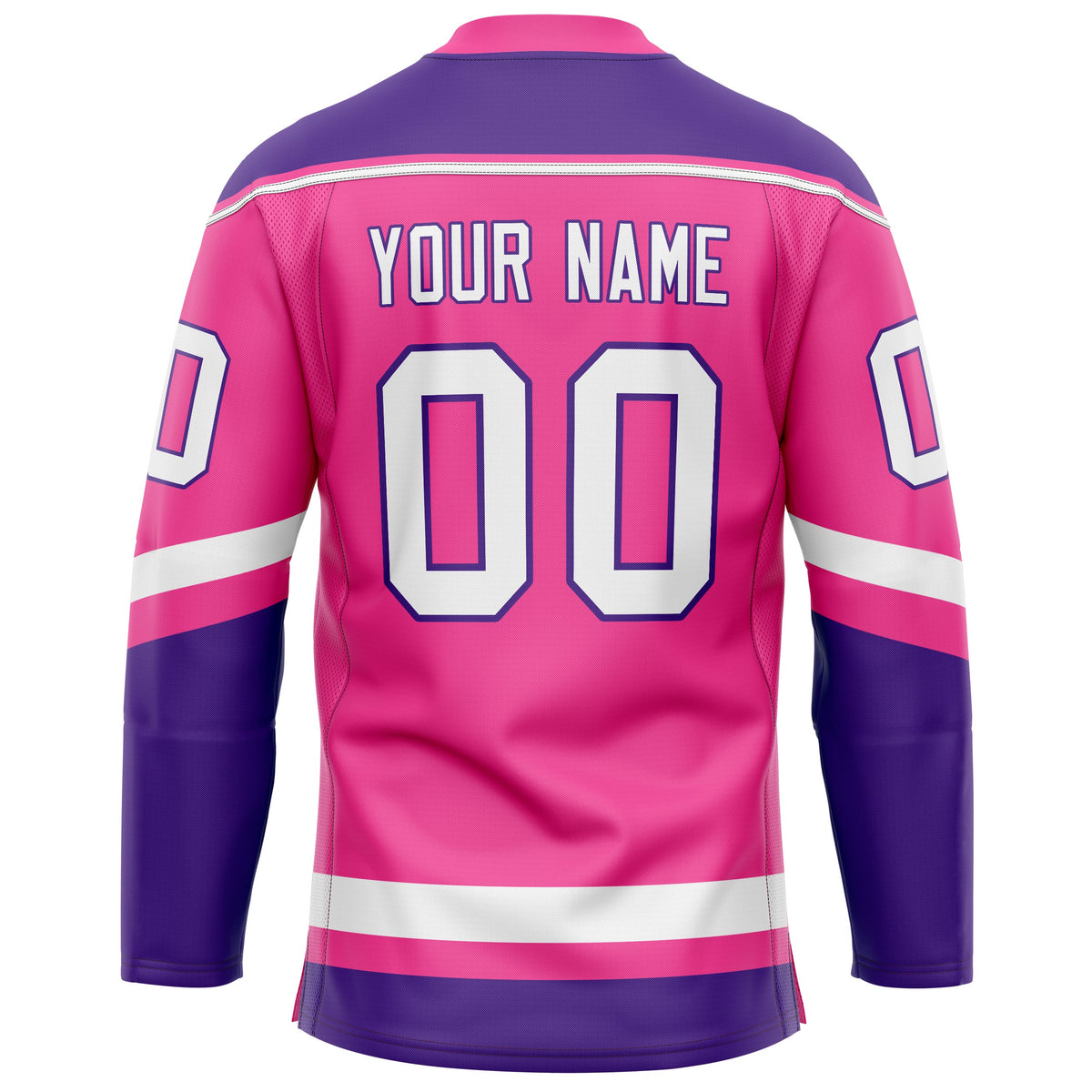 Custom Pink Purple Solid Colour Hockey Jersey