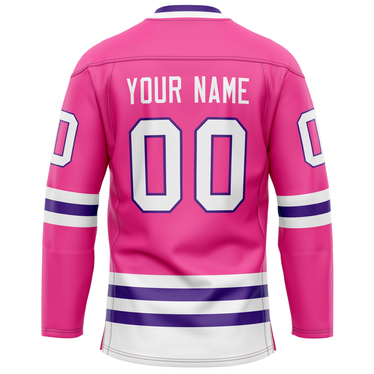 Custom Pink Purple Solid Colour Hockey Jersey