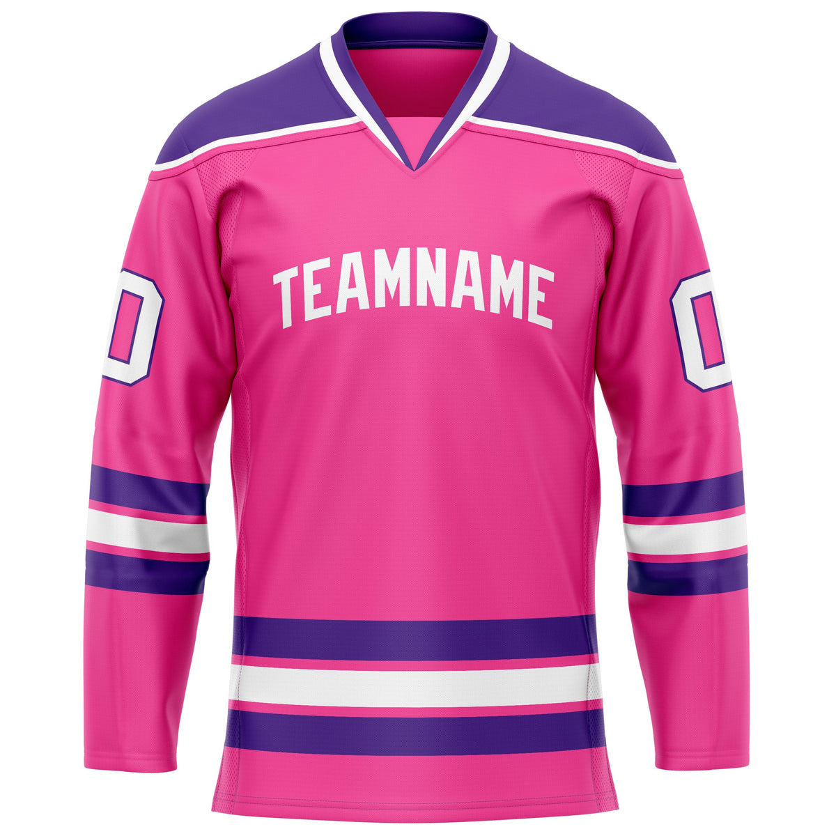 Custom Pink Purple Solid Colour Hockey Jersey