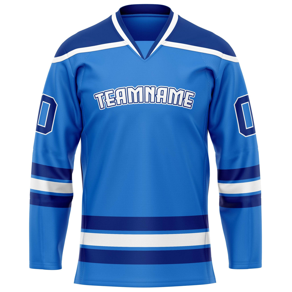 Custom Powder Blue Royal Solid Colour Hockey Jersey