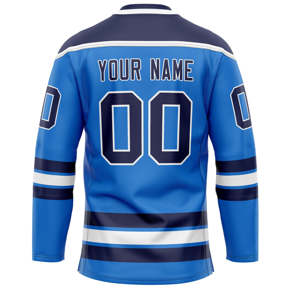 Custom Powder Blue Navy Solid Colour Hockey Jersey