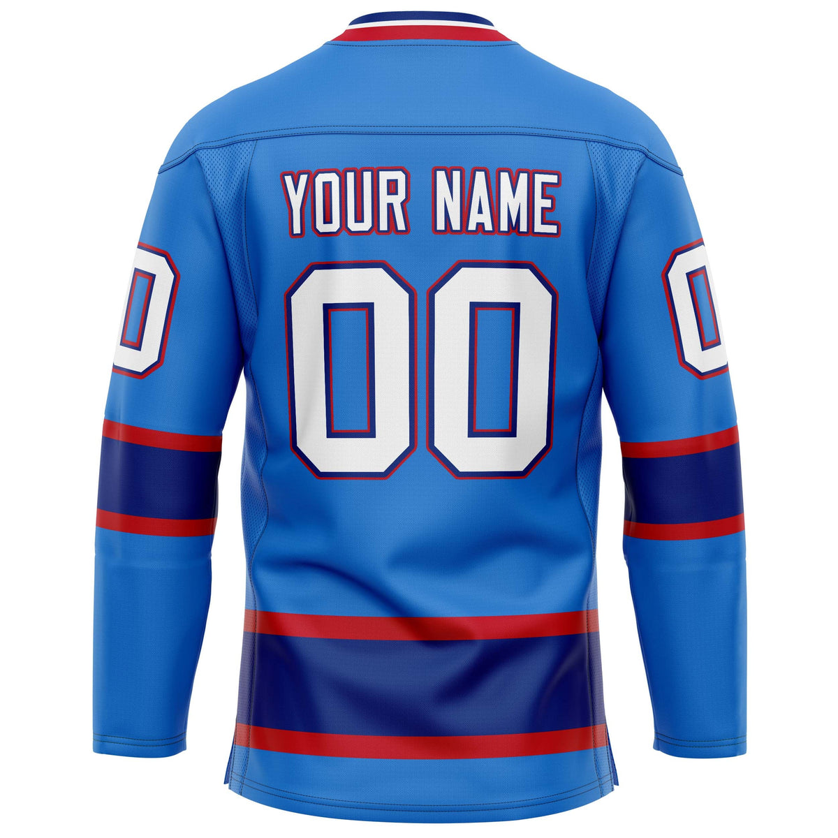 Custom Powder Blue Navy Solid Colour Hockey Jersey