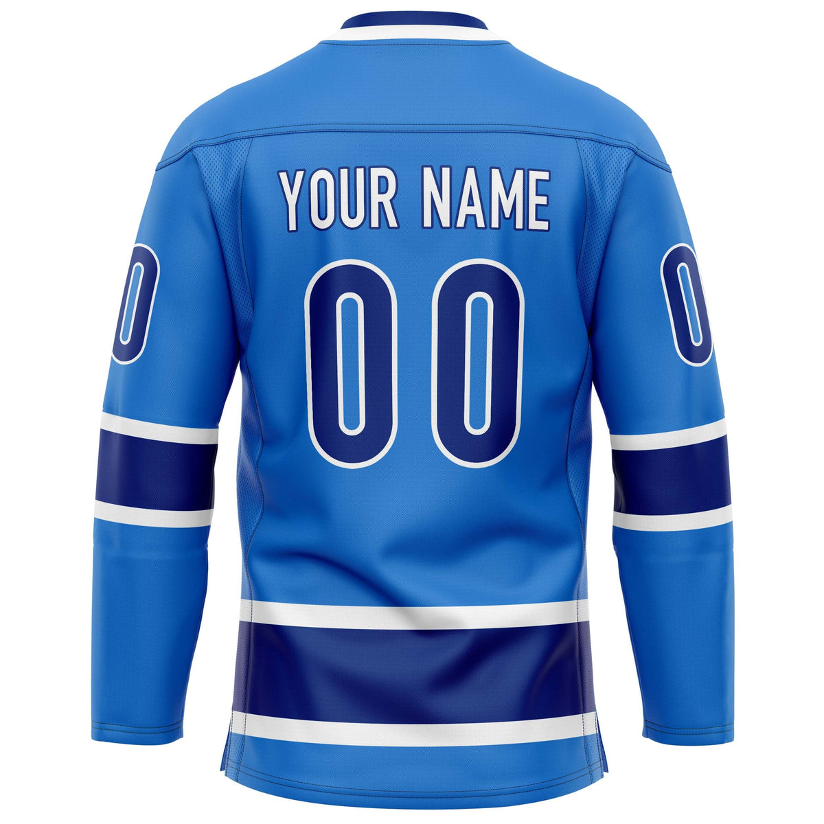 Custom Powder Blue Navy Solid Colour Hockey Jersey