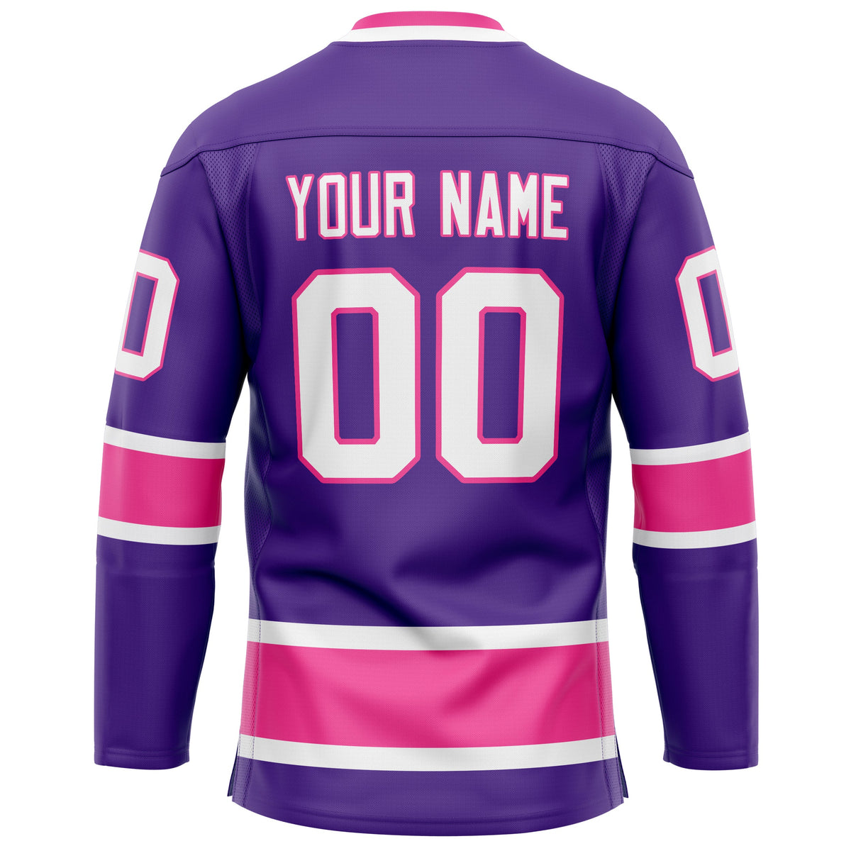 Custom Purple Pink Solid Colour Hockey Jersey