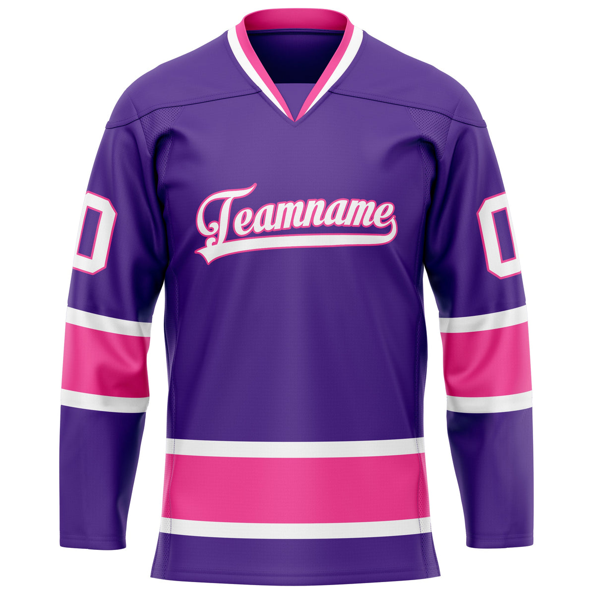 Custom Purple Pink Solid Colour Hockey Jersey