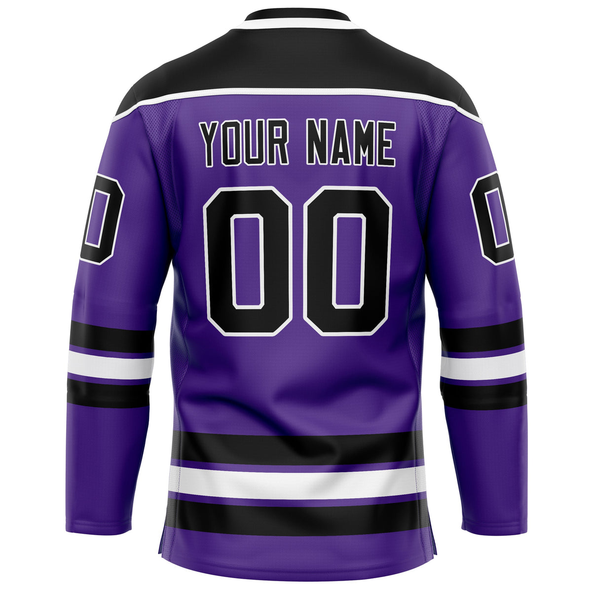 Custom Purple Black Solid Colour Hockey Jersey