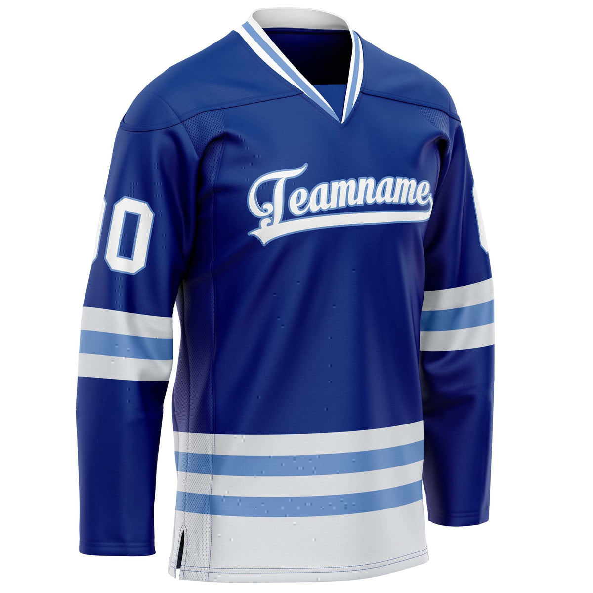 Custom Royal Light Blue Solid Colour Hockey Jersey