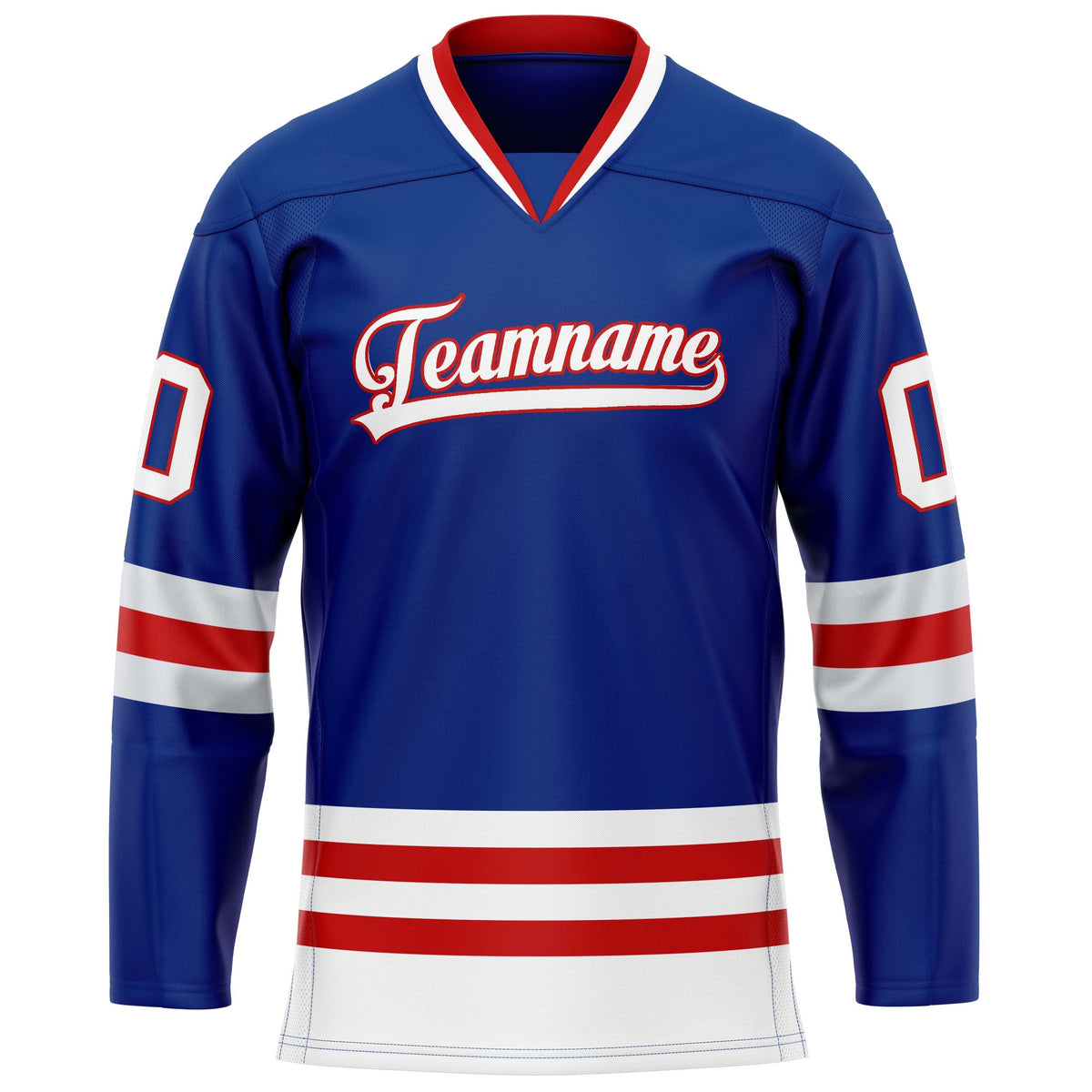 Custom Royal Red Solid Colour Hockey Jersey