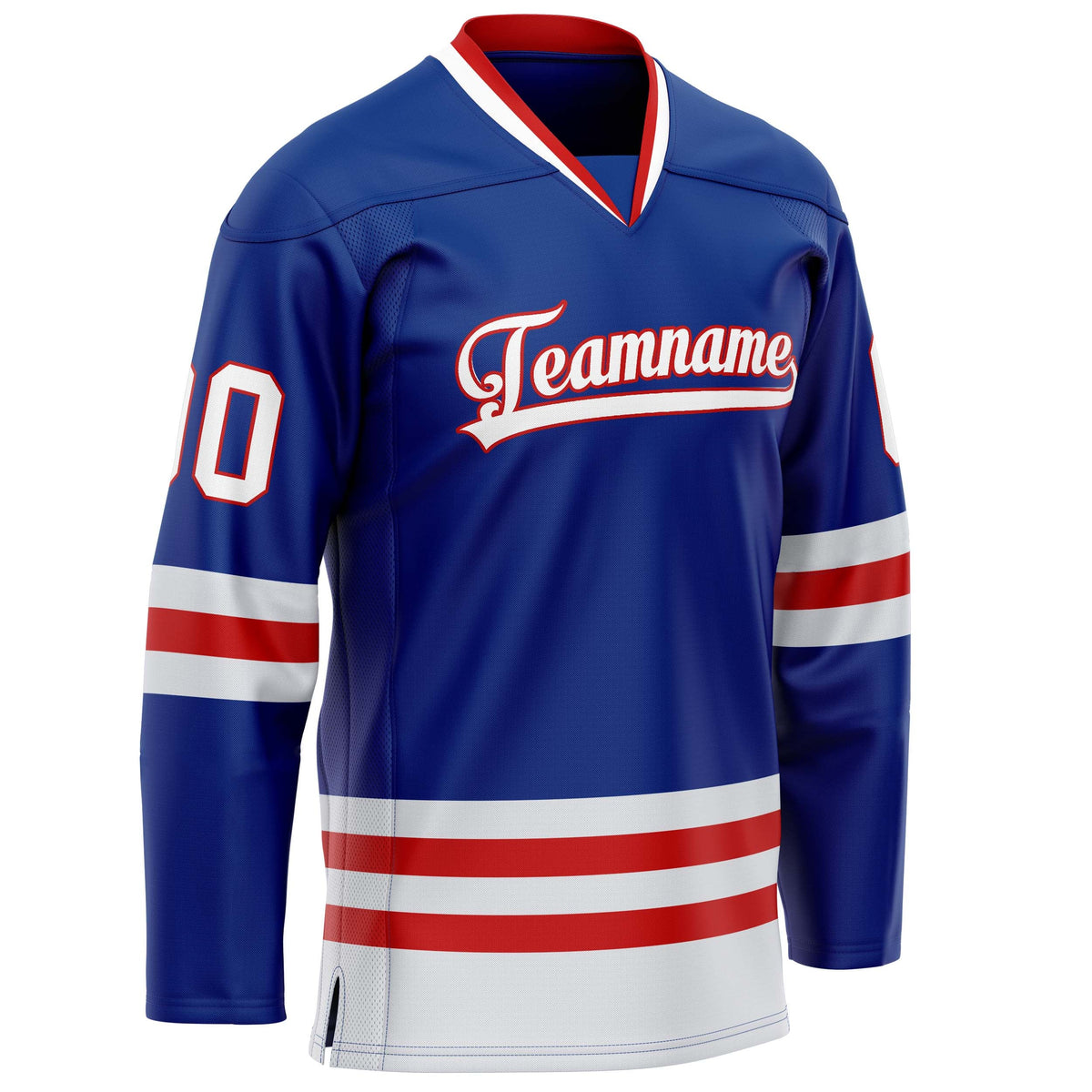 Custom Royal Red Solid Colour Hockey Jersey