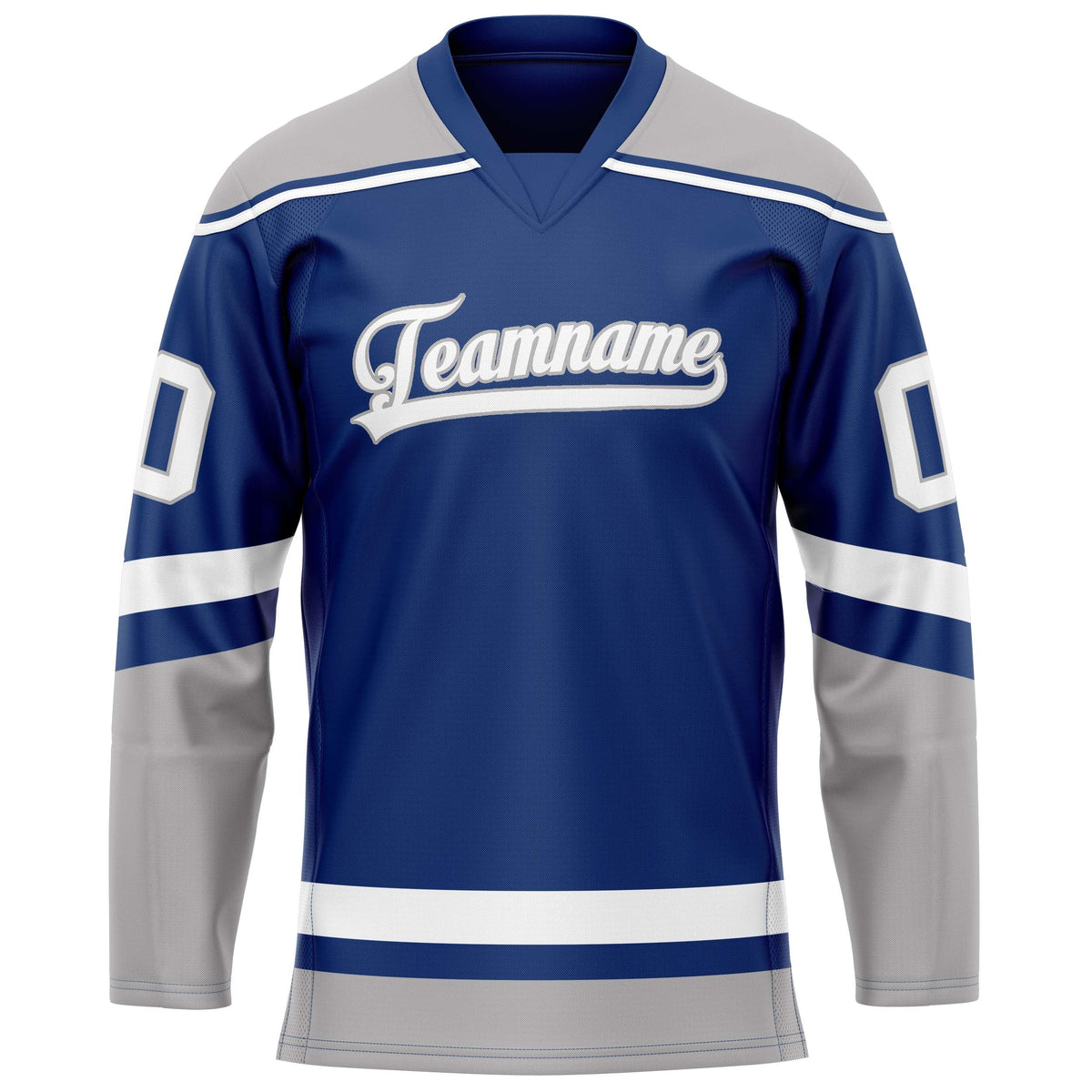 Custom Royal Gray Solid Colour Hockey Jersey