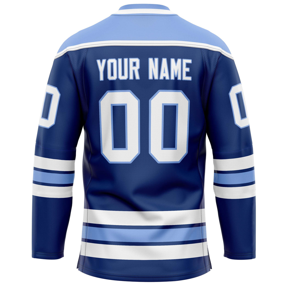 Custom Royal Light Blue Solid Colour Hockey Jersey