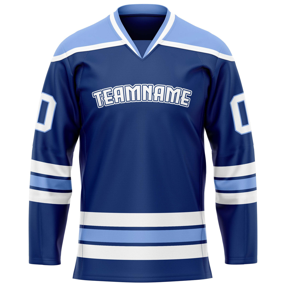 Custom Royal Light Blue Solid Colour Hockey Jersey