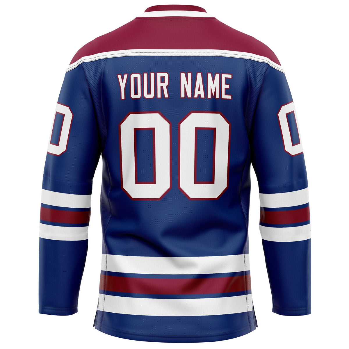 Custom Royal Crimson Solid Colour Hockey Jersey