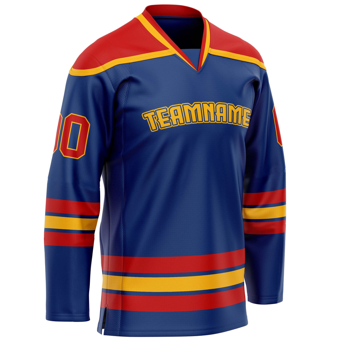 Custom Royal Red Solid Colour Hockey Jersey