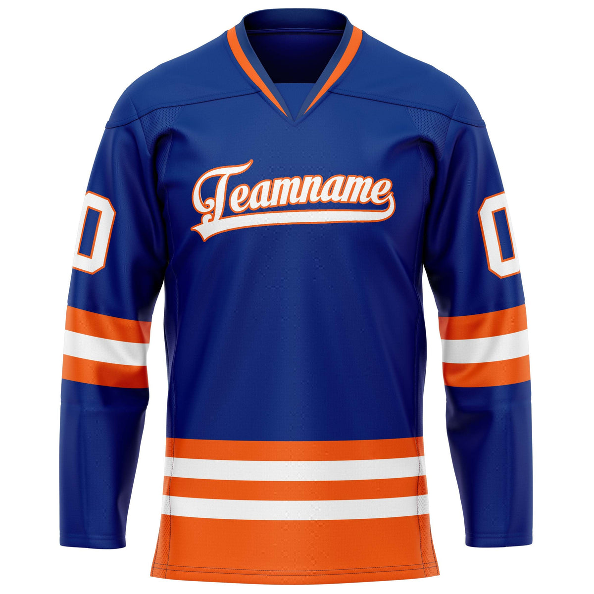 Custom Royal Orange Solid Colour Hockey Jersey