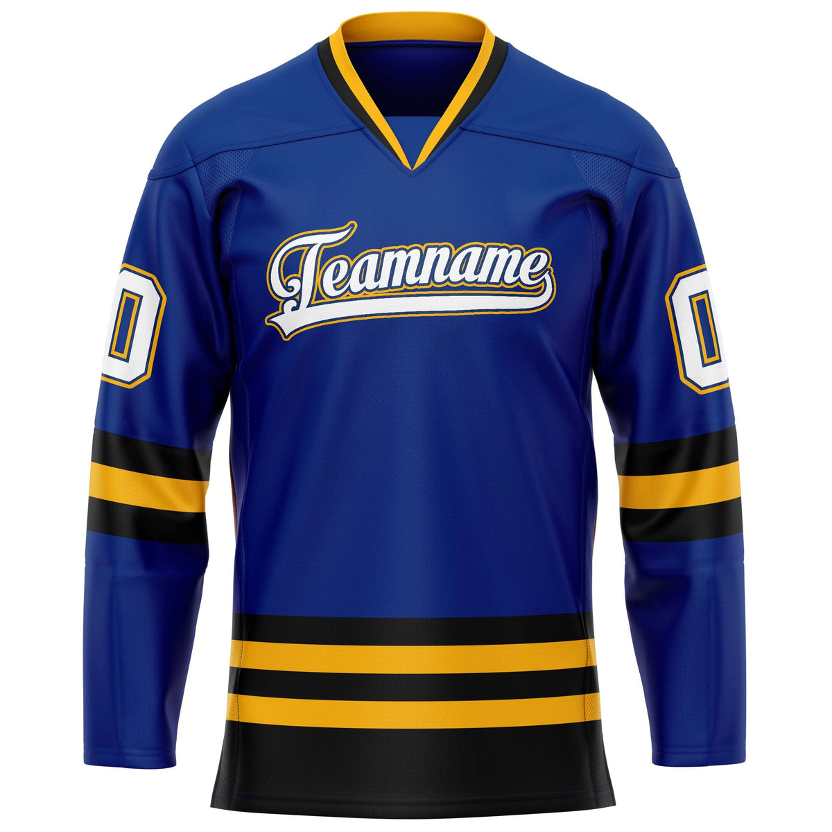 Custom Royal Gold Solid Colour Hockey Jersey