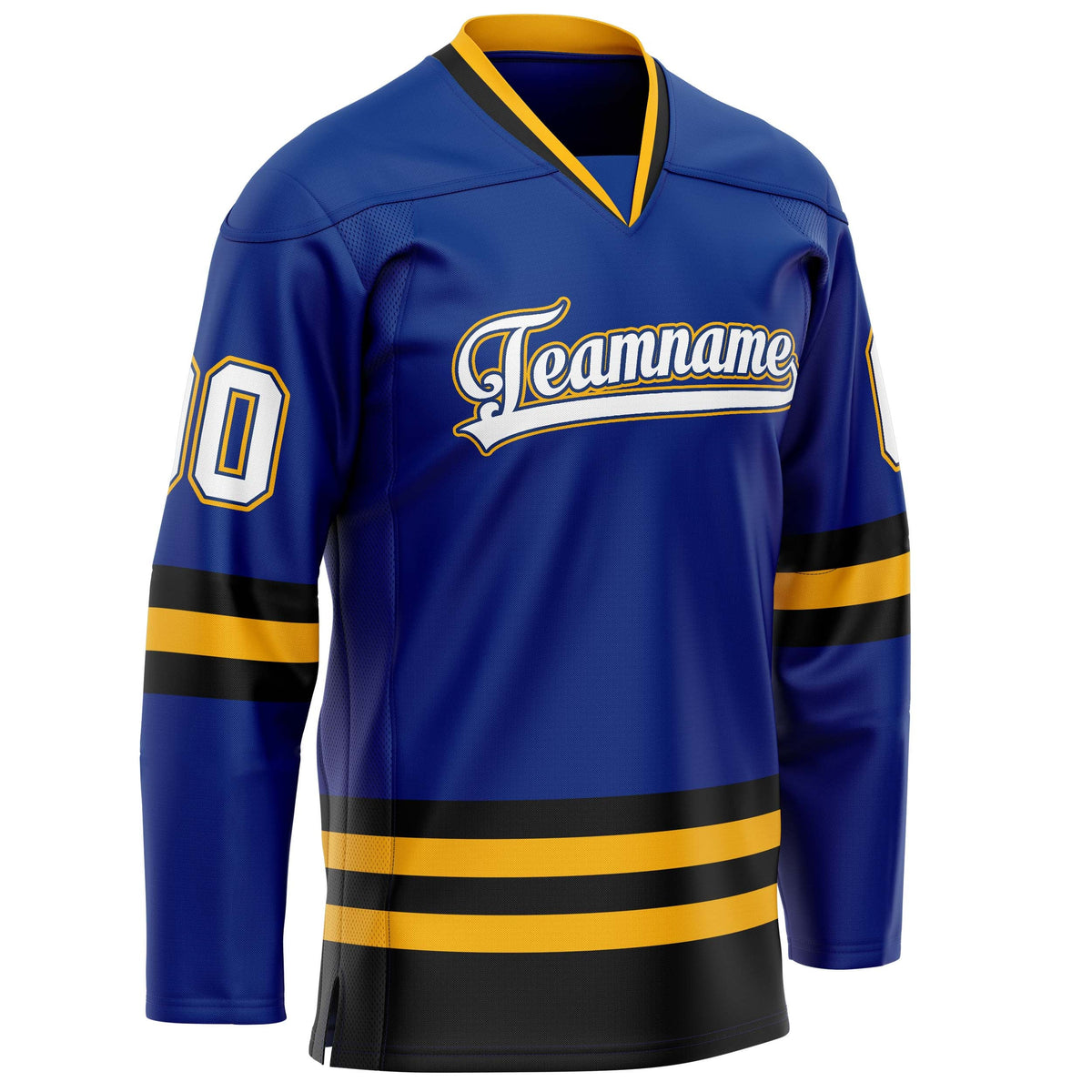 Custom Royal Gold Solid Colour Hockey Jersey