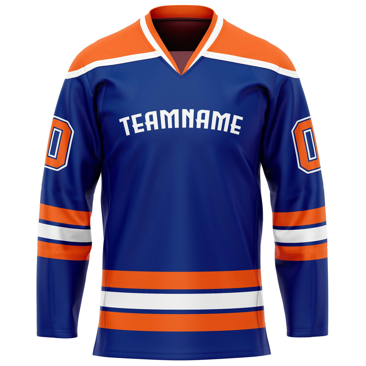 Custom Royal Orange Solid Colour Hockey Jersey