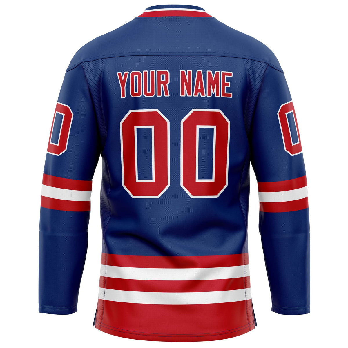 Custom Royal Red Solid Colour Hockey Jersey