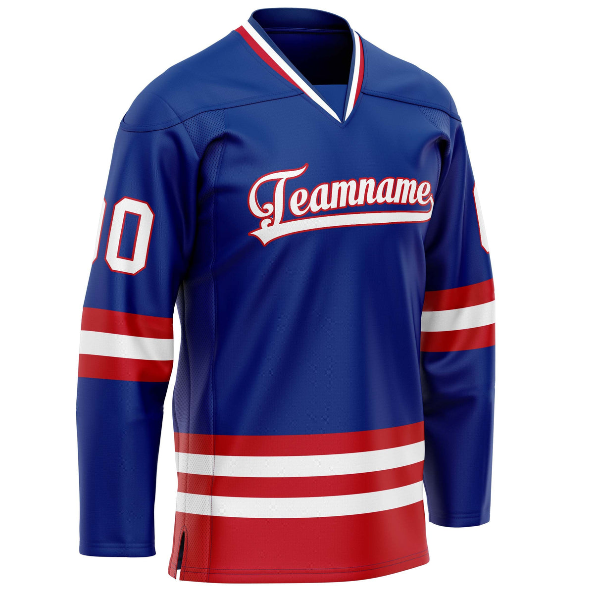 Custom Royal Red Solid Colour Hockey Jersey