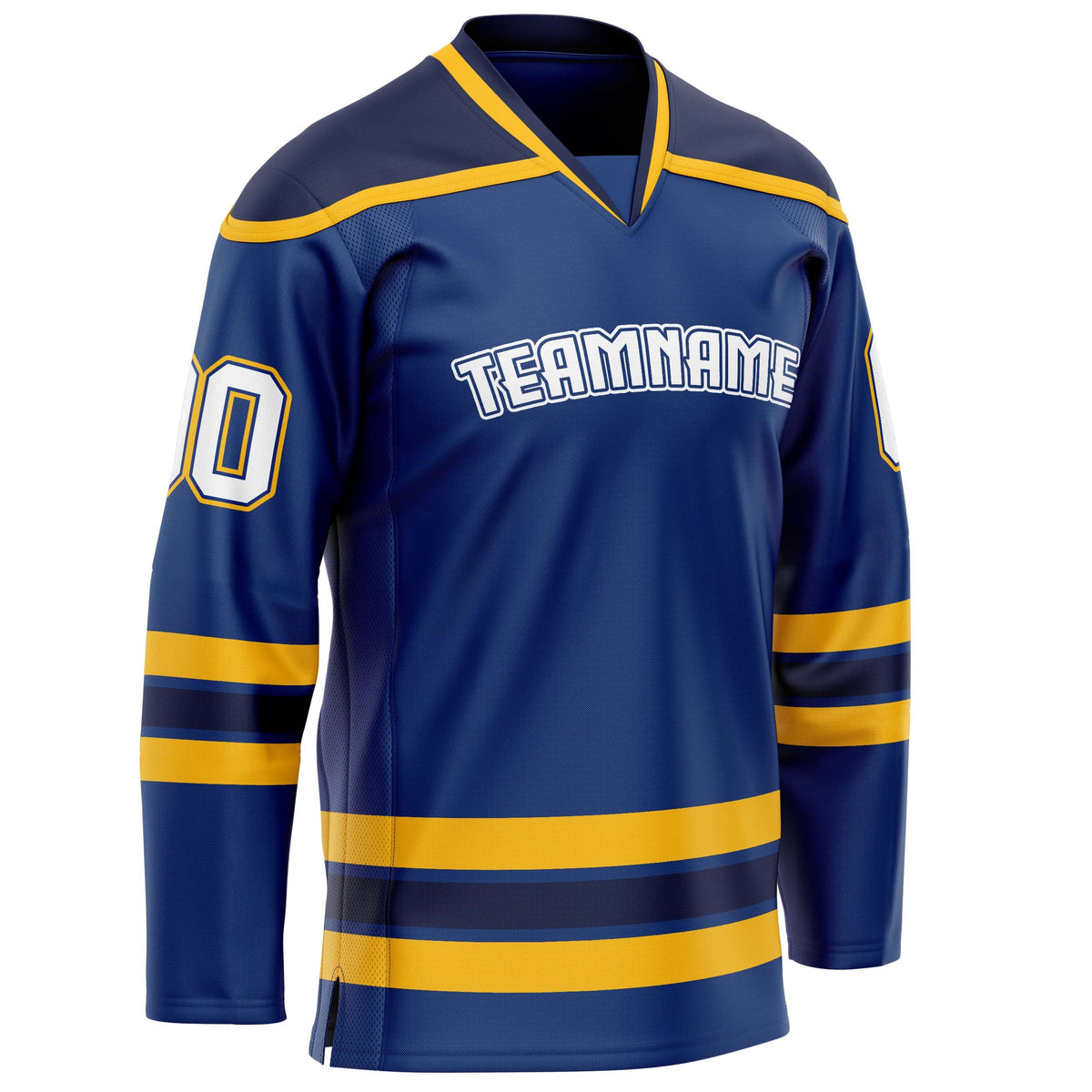 Custom Royal Gold Solid Colour Hockey Jersey