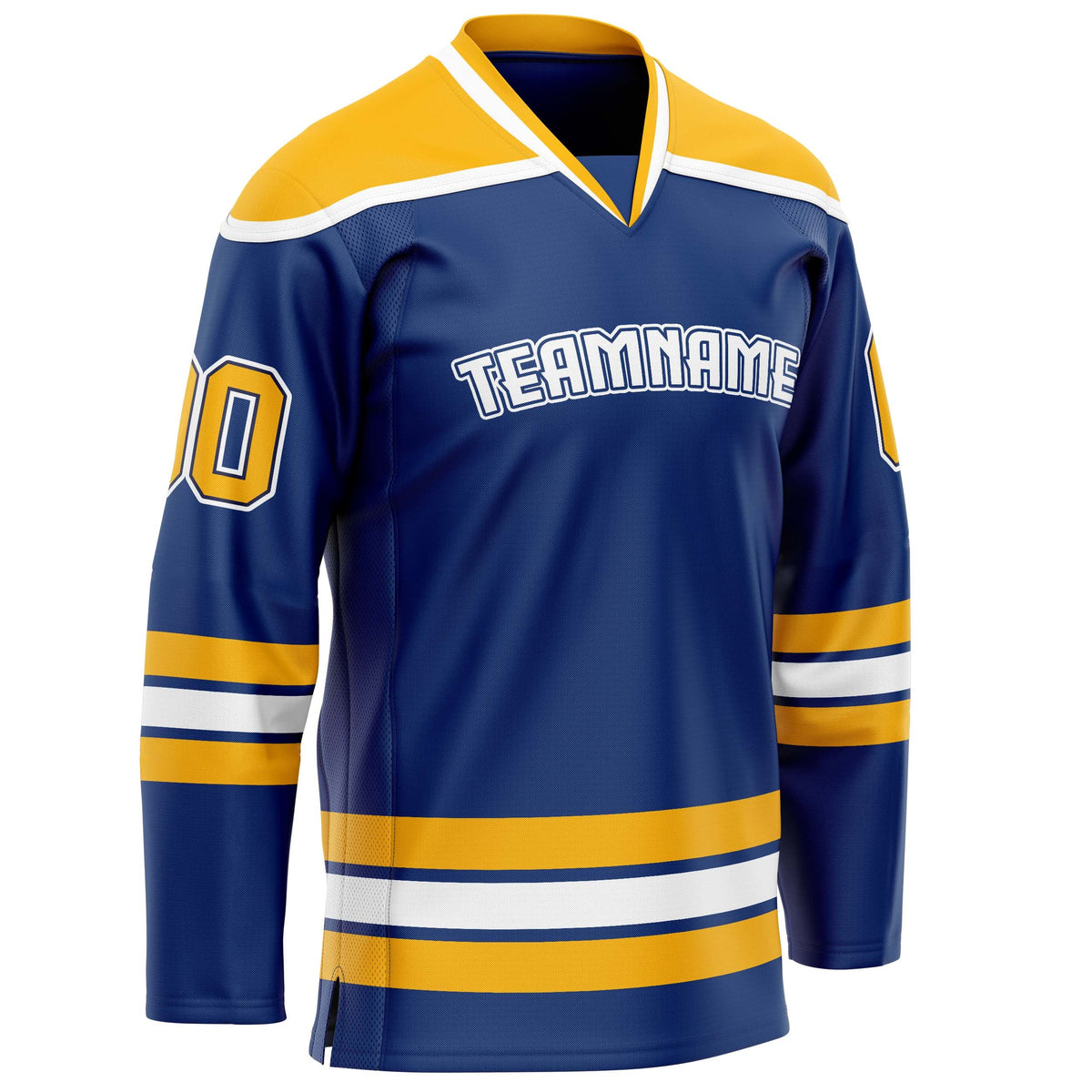 Custom Royal Gold Solid Colour Hockey Jersey