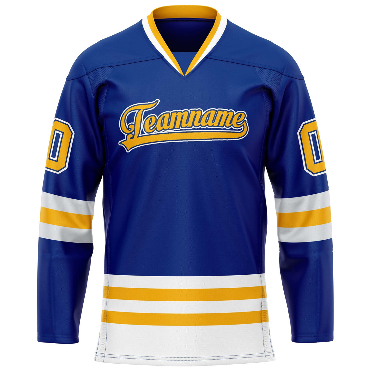 Custom Royal Gold Solid Colour Hockey Jersey