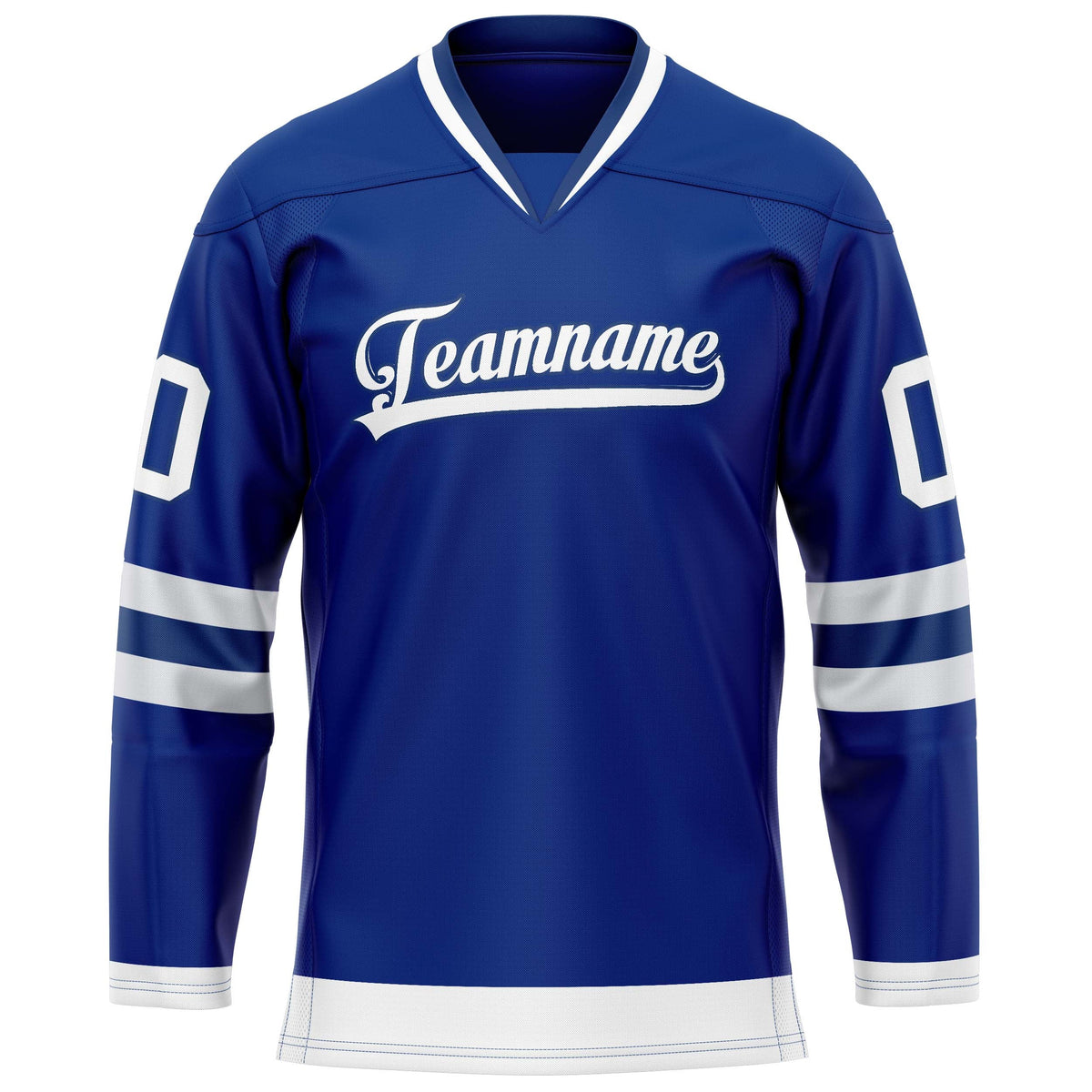 Custom Royal White Solid Colour Hockey Jersey