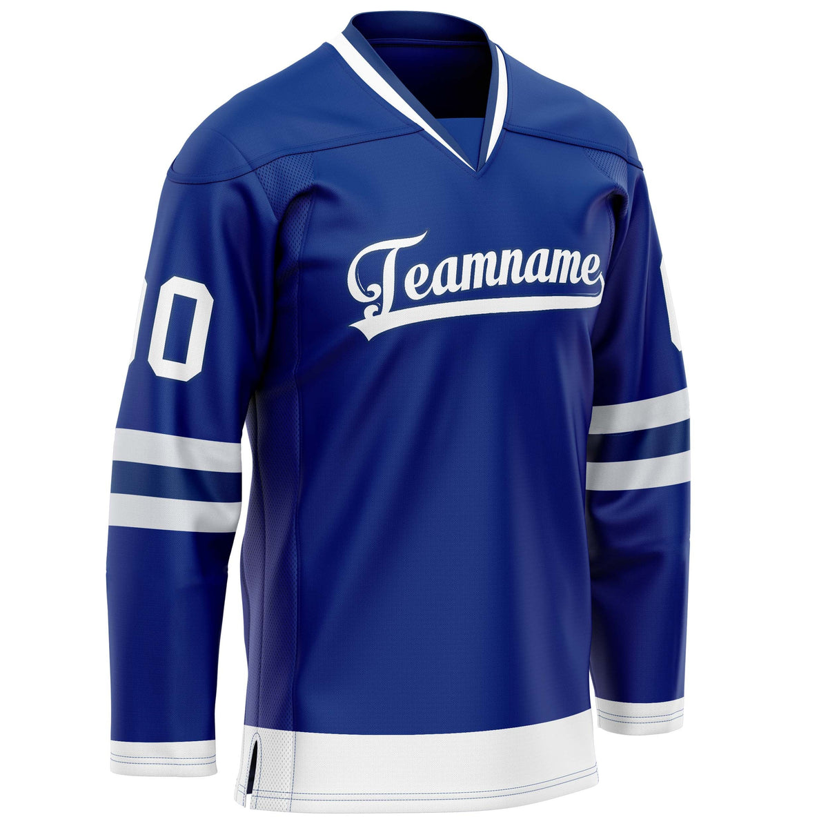 Custom Royal White Solid Colour Hockey Jersey