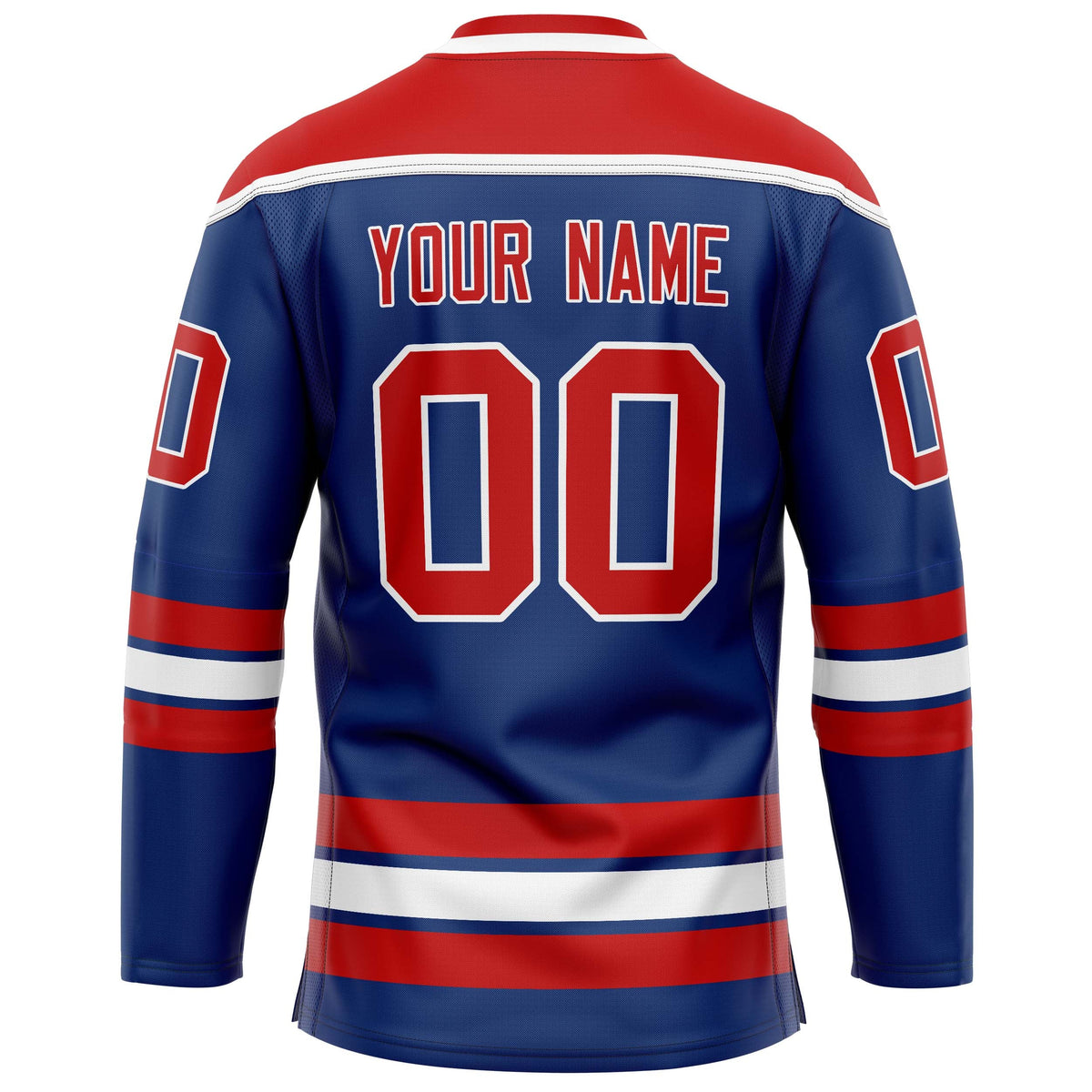 Custom Royal Red Solid Colour Hockey Jersey