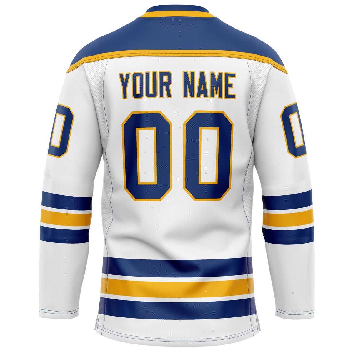 Custom White Royal Solid Colour Hockey Jersey