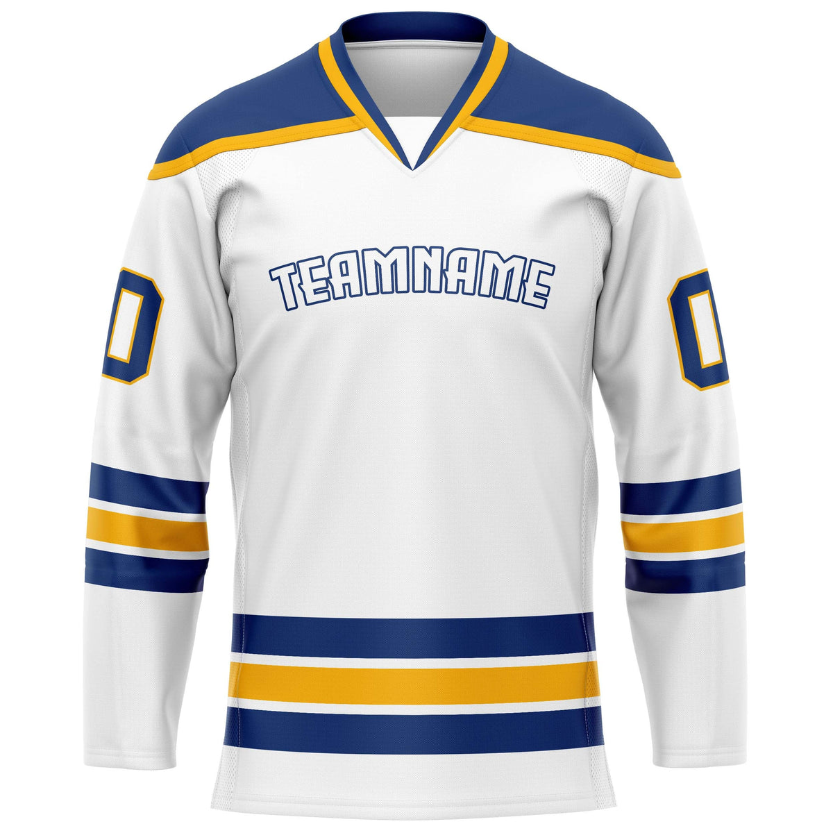 Custom White Royal Solid Colour Hockey Jersey