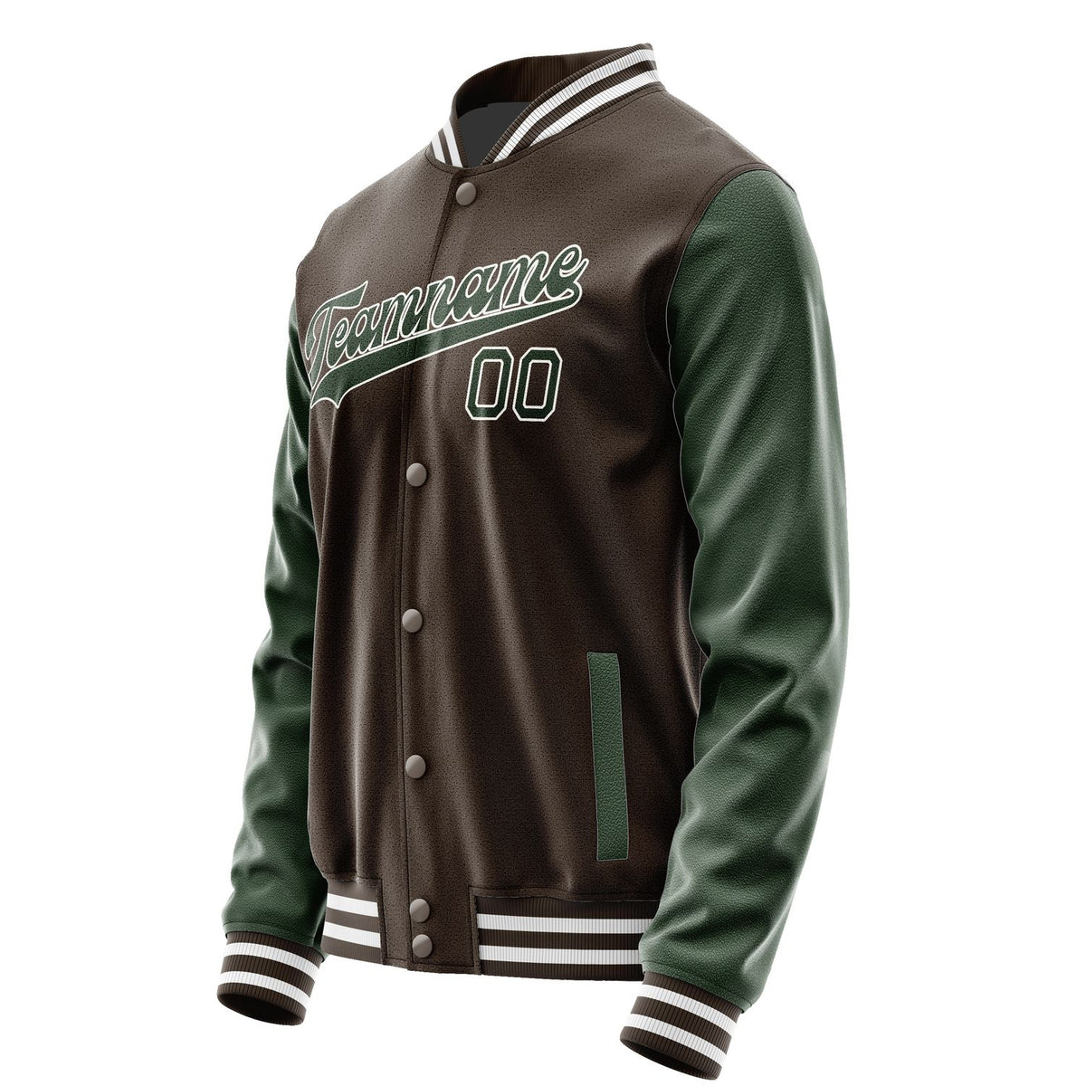 Custom Brown Dark Green Jacket JA0101060118B31806