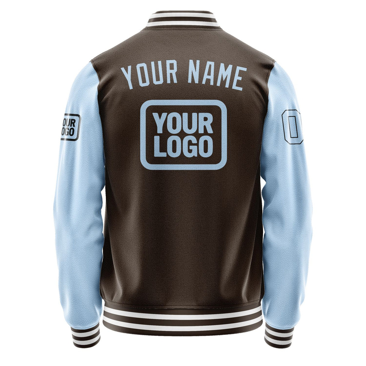 Custom Brown Light Blue Jacket JA010108011817080817