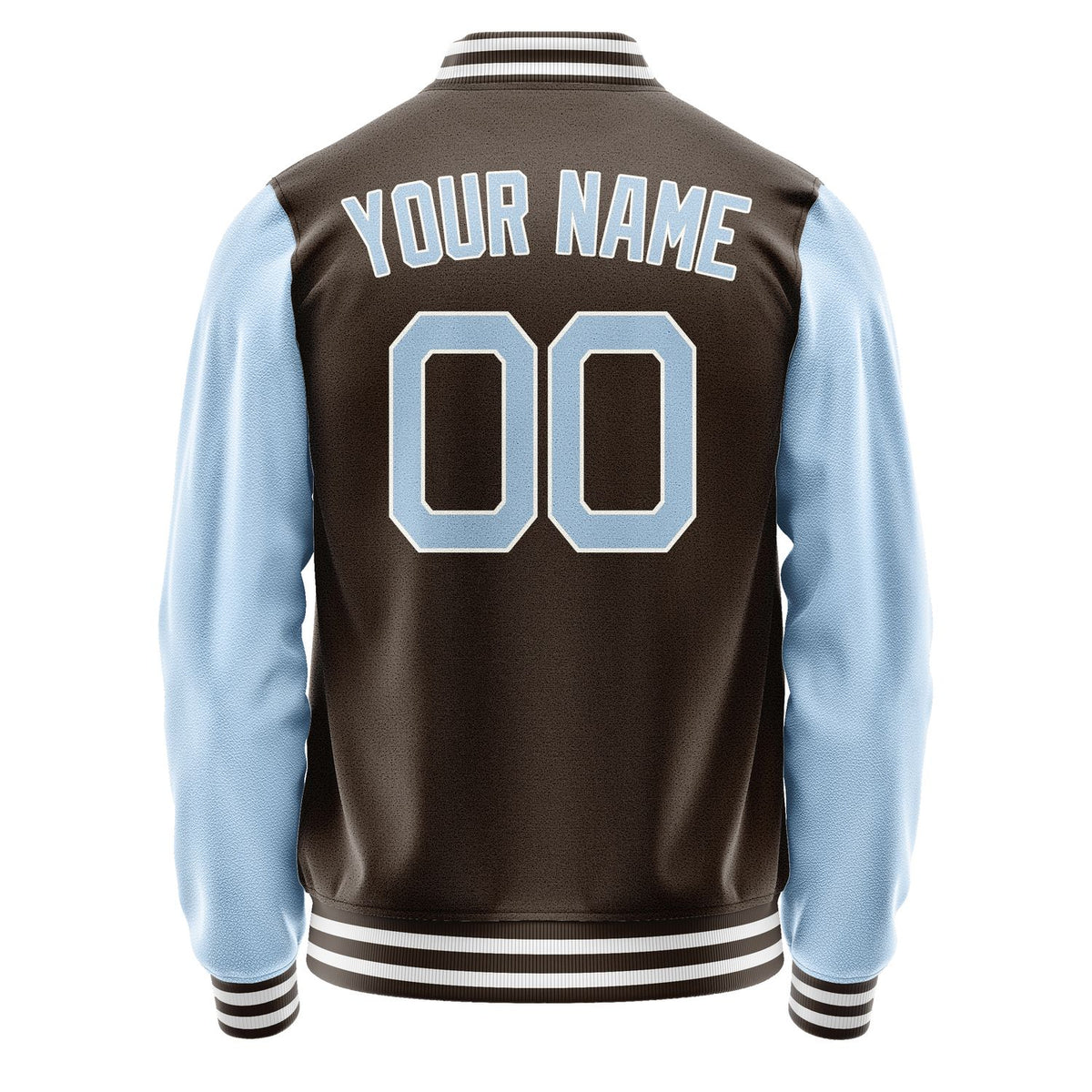 Custom Brown Light Blue Jacket JA0101080118B21808