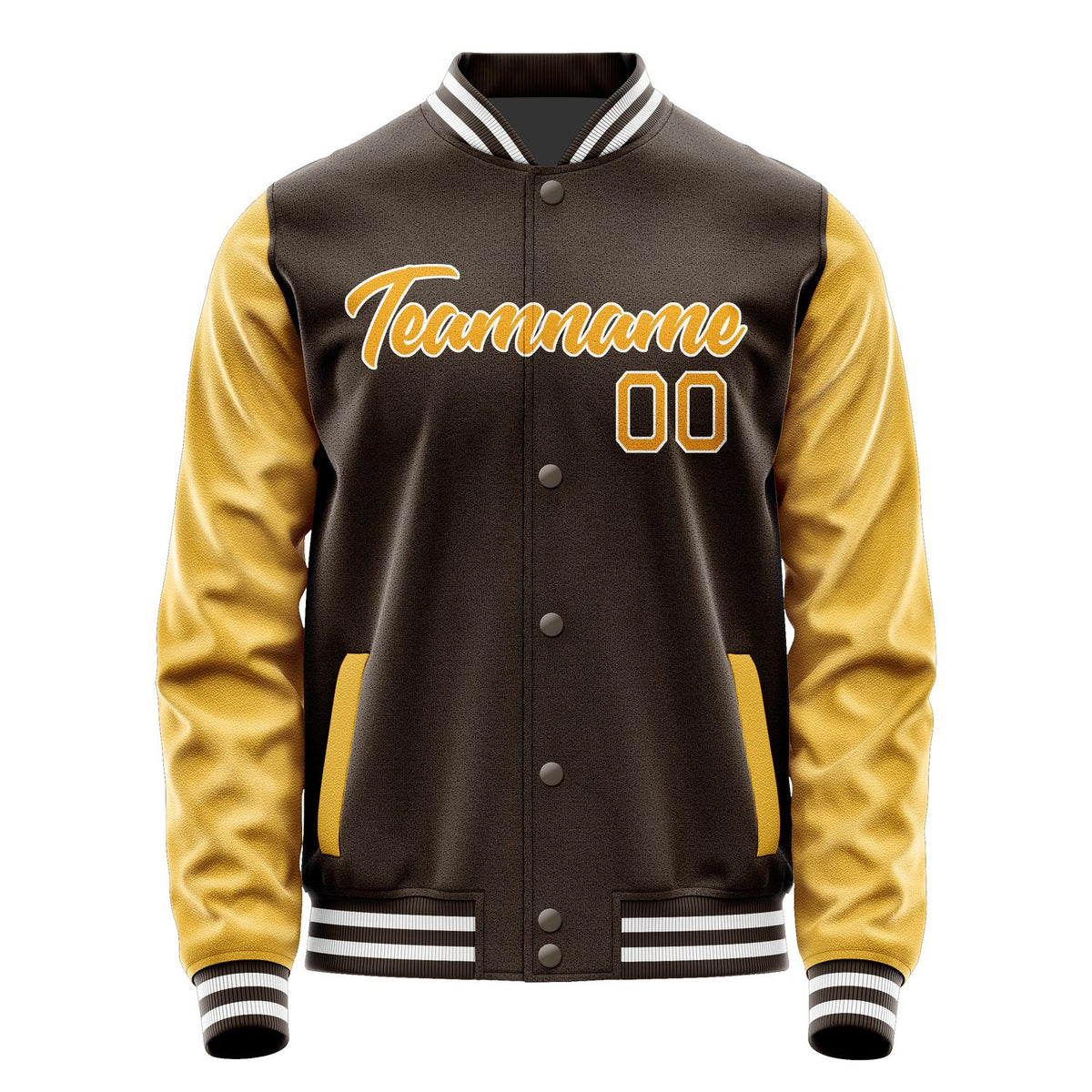 Custom Brown Yellow Jacket JA0101190118B21819