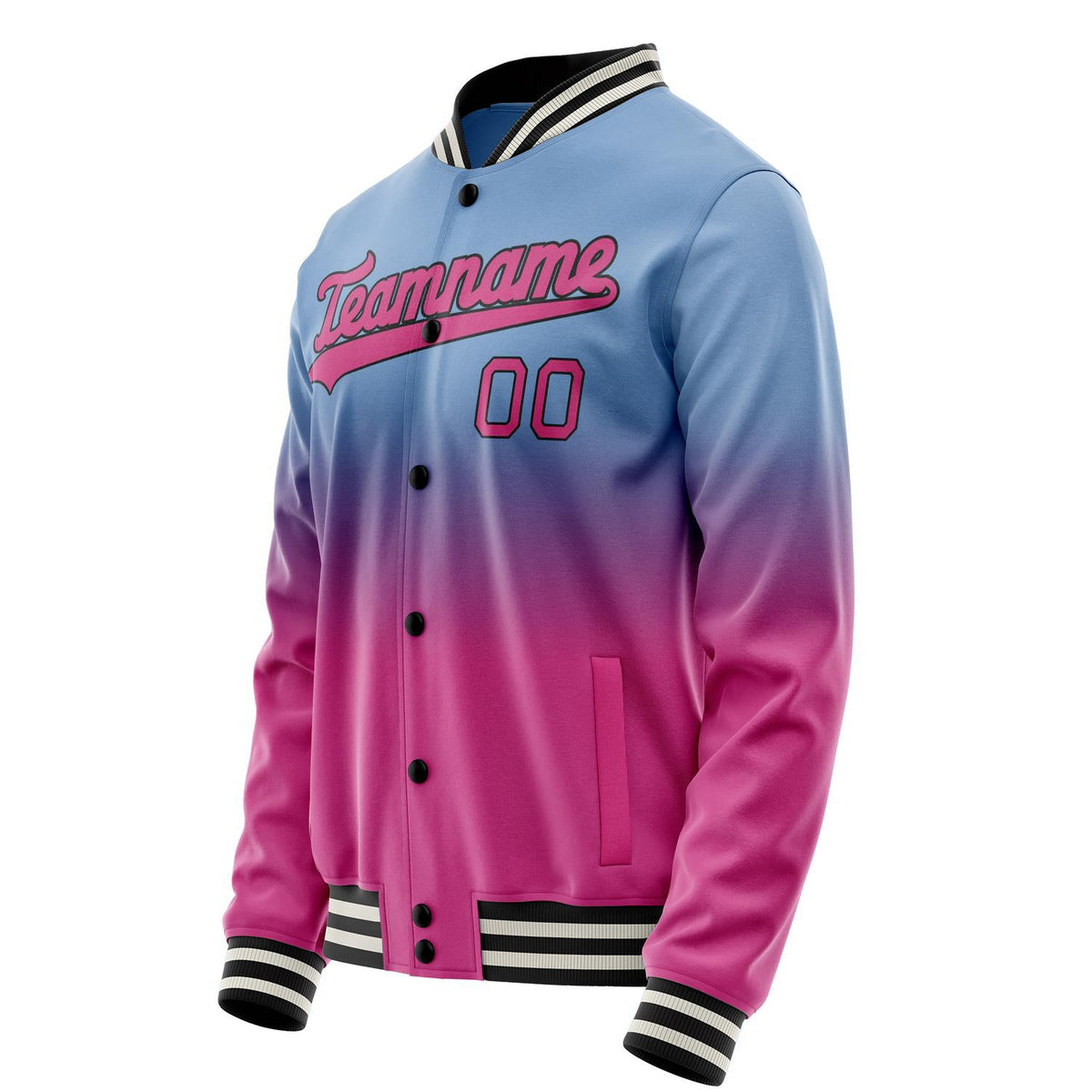 Custom Light-Blue Pink Gradient Varsity Letterman Jacket JA02240617JC241